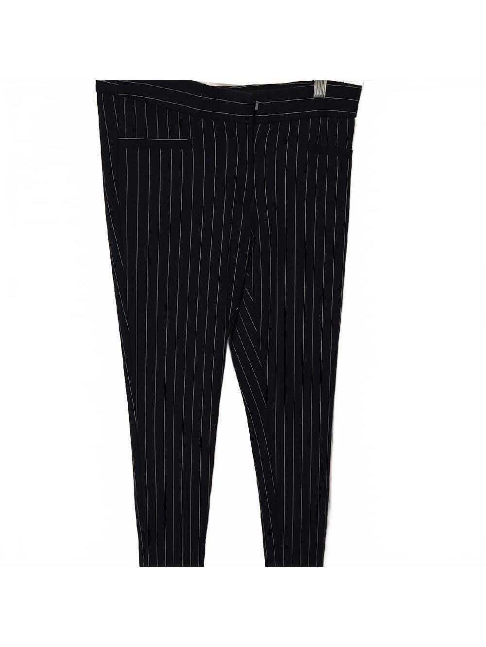 AMANDA & CHELSEA Womens Petite Blue and White Pinstripe Dress Pants NWOT